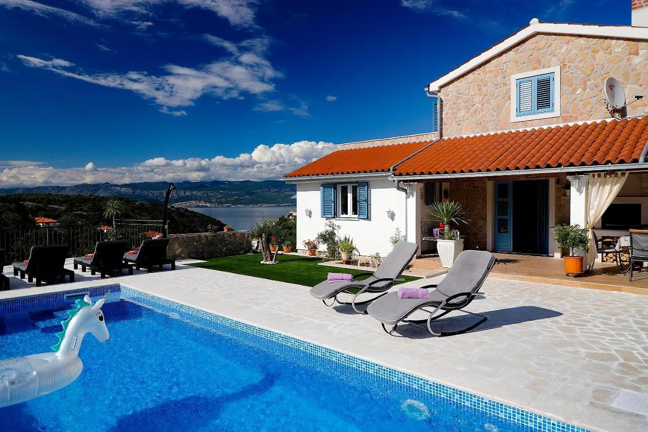 Romantic Stone Villa With Pool, Panoramic Sea View Near The Beach - By Traveler Tourist Agency Krk Id 2134 Vrbnik